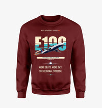 Thumbnail for Embraer E190 design on wine red sweatshirt