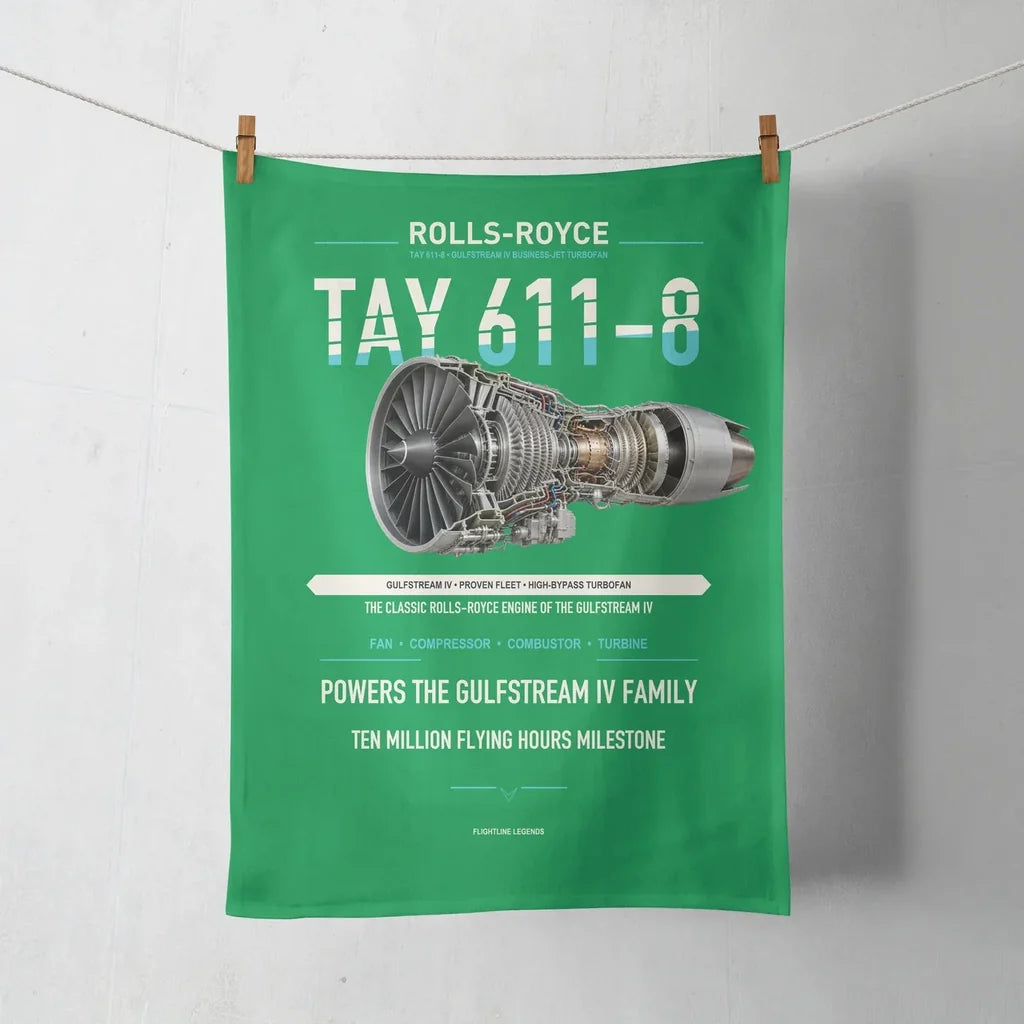 TAY 611-8 design on green towel