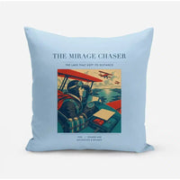 Thumbnail for VINTAGE G4337 - The Mirage Chaser - Designed Pillows design on lightblue