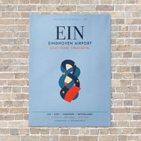 Thumbnail for Eindhoven Airport EIN vertical canvas print - no frame - light blue background