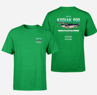 Thumbnail for Daher Kodiak 900 design on green t-shirt, double-side print