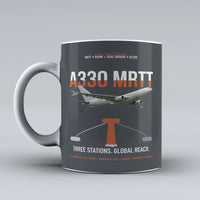 Thumbnail for Airbus A330 MRTT design on gray ceramic mug, double-side print