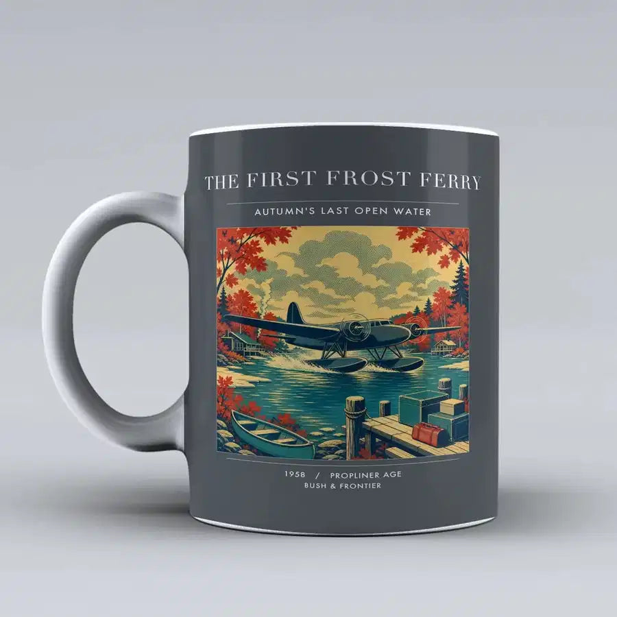 VINTAGE G4433 - The First Frost Ferry - Ceramic Mug design on gray