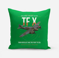 Thumbnail for Bristol Beaufighter TF X design on green pillow