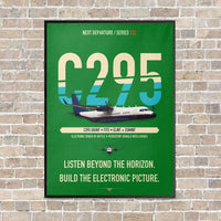 Thumbnail for Airbus C295 SIGINT vertical canvas print - framed - green background