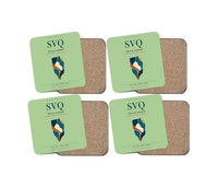 Thumbnail for Seville Airport (SVQ) design on light green 4 pieces set coaster