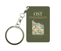 Thumbnail for Ostend-Bruges International Airport (OST) design on green army key chain