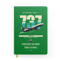 Thumbnail for Boeing 737 MAX 10 design on green notebook