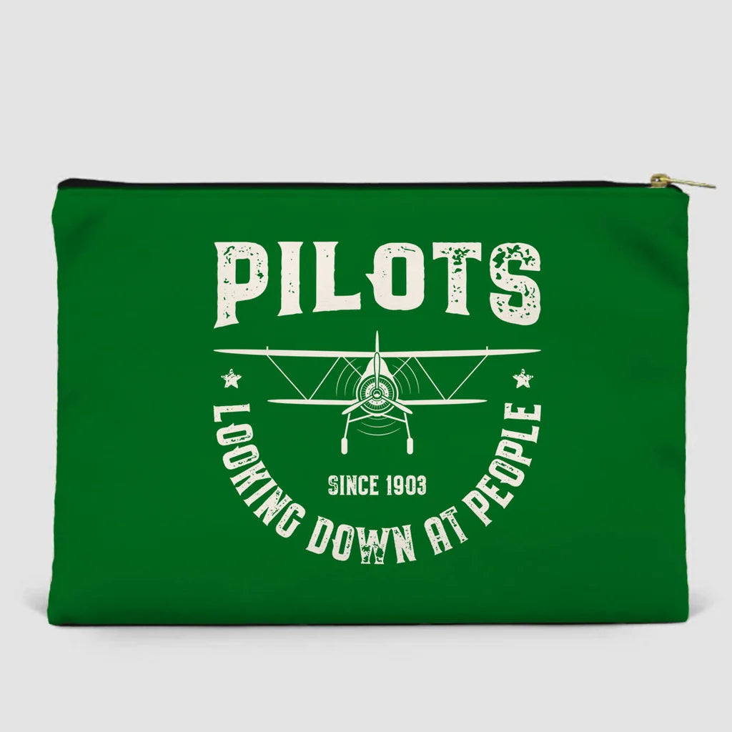 Pilots Looking Down at People Zipper Pouch - view 8
