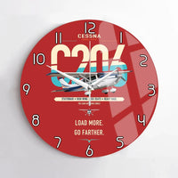 Thumbnail for Cessna 206 Stationair design on red no frame wall clock