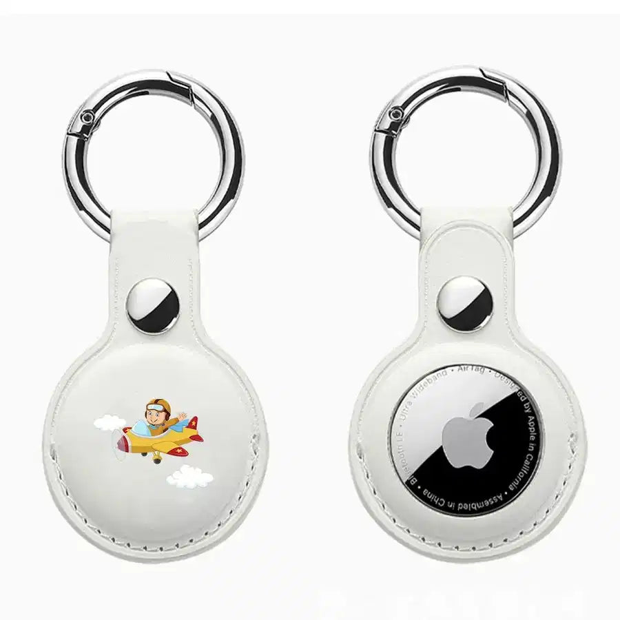 Cartoon Little Boy Operating Plane Leather Case - view 8