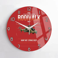 Thumbnail for Denel Rooivalk Mk 1F design on red no frame wall clock