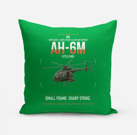 Thumbnail for MD AH-6M Little Bird design on green pillow