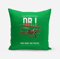 Thumbnail for Fokker Dr.I design on green pillow