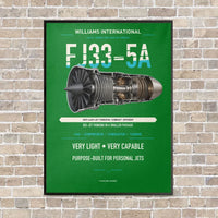 Thumbnail for FJ33-5A vertical canvas print - framed - green background