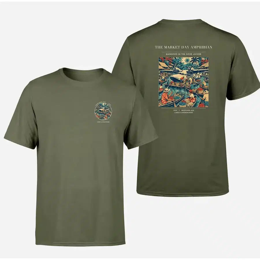 VINTAGE G4404 - The Market Day Amphibian - Double-Side T-Shirt design on greenarmy double side t shirt