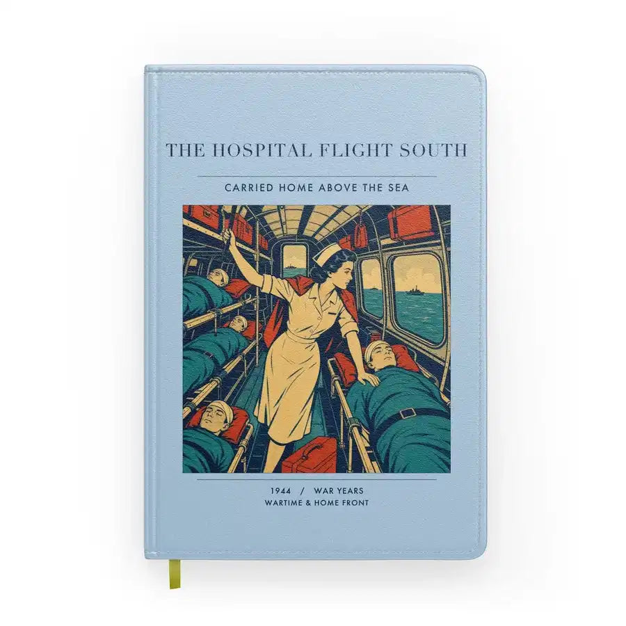VINTAGE G4515 - The Hospital Flight South - Designed Notebooks design on lightblue