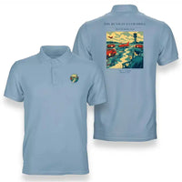 Thumbnail for VINTAGE G4461 - The Runway Foam Drill - Double-Side Polo T-Shirt design on lightblue