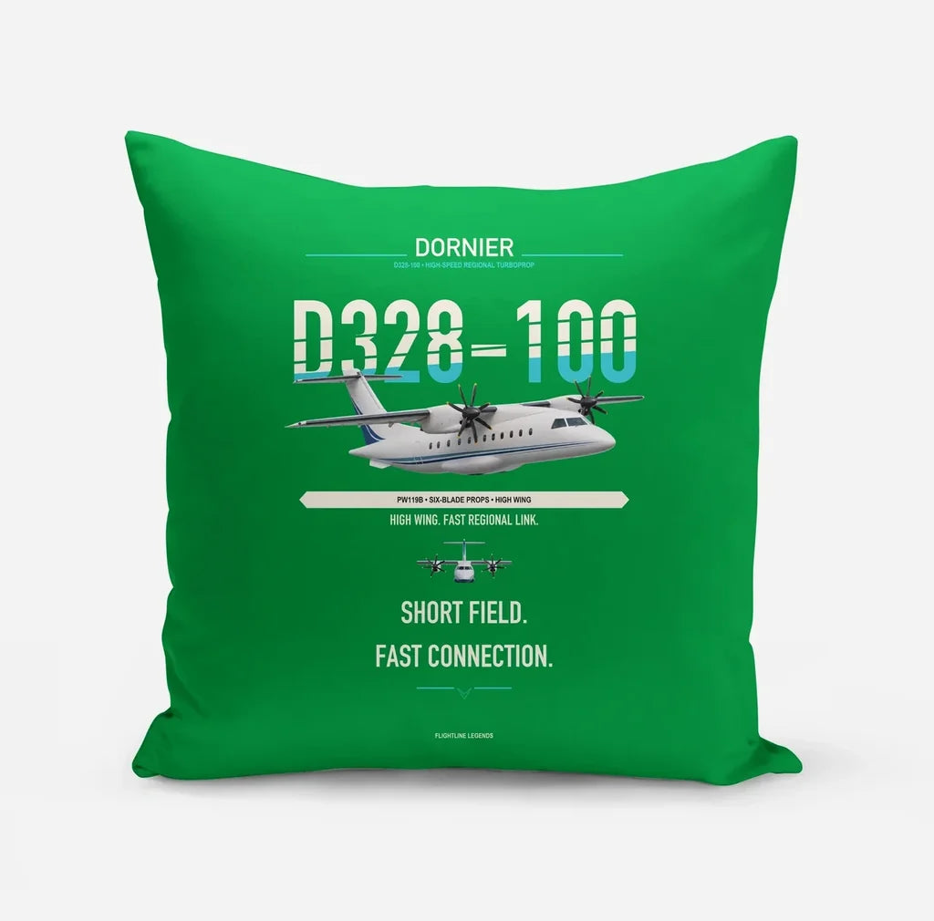 Dornier D328-100 design on green pillow