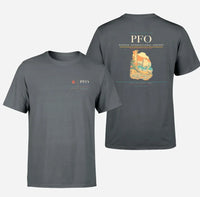 Thumbnail for Paphos International Airport (PFO) design printed on gray double-side t-shirt
