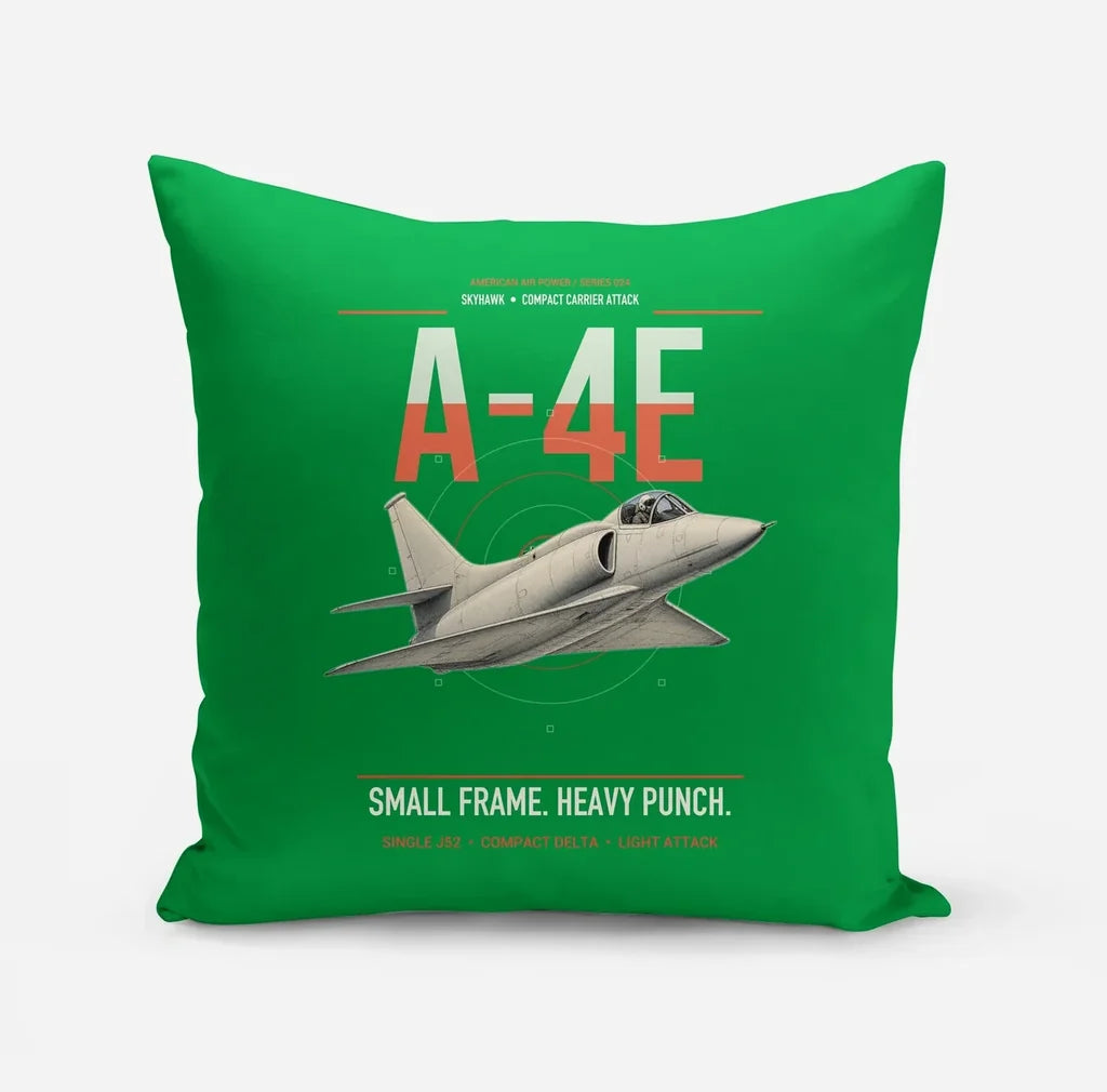 A-4E Skyhawk design on green pillow