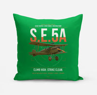 Thumbnail for Royal Aircraft Factory S.E.5a design on green pillow