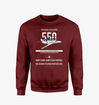 Thumbnail for Cessna Citation 550 - Citation II design on wine red sweatshirt