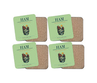 Thumbnail for Hamburg Airport Helmut Schmidt (HAM) design on light green 4 pieces set coaster