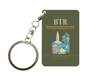 Thumbnail for Baton Rouge Metropolitan Airport (BTR) design on green army key chain