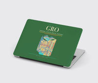 Thumbnail for Girona–Costa Brava Airport (GRO) design on green MacBook case