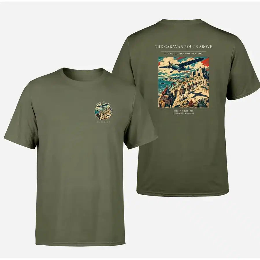 VINTAGE G4332 - The Caravan Route Above - Double-Side T-Shirt design on greenarmy double side t shirt
