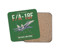 Thumbnail for F-A-18F Super Hornet design on green 1 piece coaster