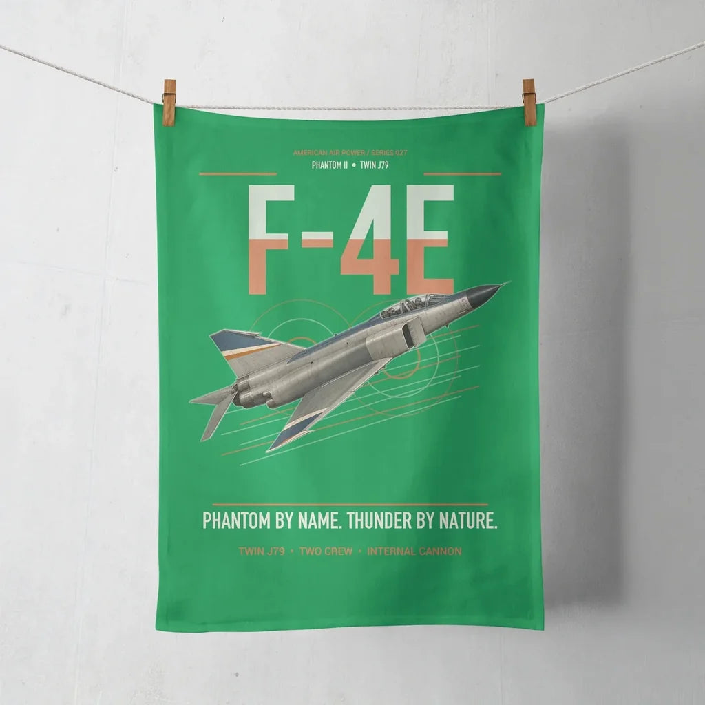 F-4E Phantom II design on green towel