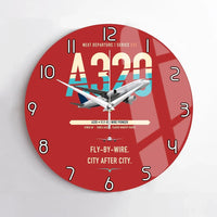 Thumbnail for Airbus A320 design on red no frame wall clock