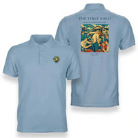 Thumbnail for VINTAGE G4144 - The First Solo - Double-Side Polo T-Shirt design on lightblue