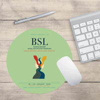 Thumbnail for EuroAirport Basel-Mulhouse-Freiburg (BSL) design on light green round mouse pad