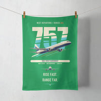 Thumbnail for Boeing 757-200 design on green towel