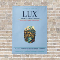 Thumbnail for Luxembourg Airport LUX vertical canvas print - no frame - light blue background