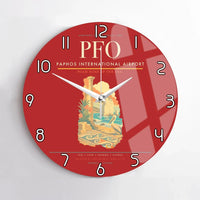 Thumbnail for Paphos International Airport (PFO) design on red no frame wall clock