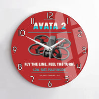 Thumbnail for DJI Avata 2 design on red no frame wall clock