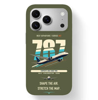 Thumbnail for Boeing 787-9 Dreamliner design on green army magsafe iphone case
