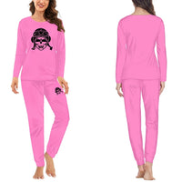 Thumbnail for Skeleton Pilot women pajamas - Pink