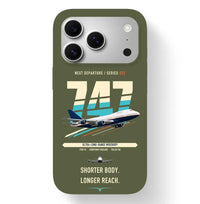 Thumbnail for Boeing 747SP design on green army magsafe iphone case
