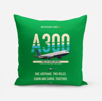 Thumbnail for Airbus A300C4-203 design on green pillow