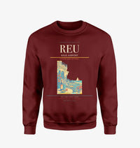 Thumbnail for Reus Airport (REU) design on wine red sweatshirt