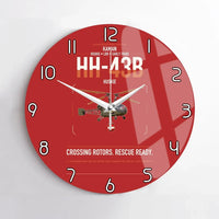 Thumbnail for Kaman HH-43B Huskie design on red no frame wall clock