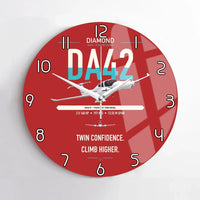 Thumbnail for Diamond DA42-VI design on red no frame wall clock