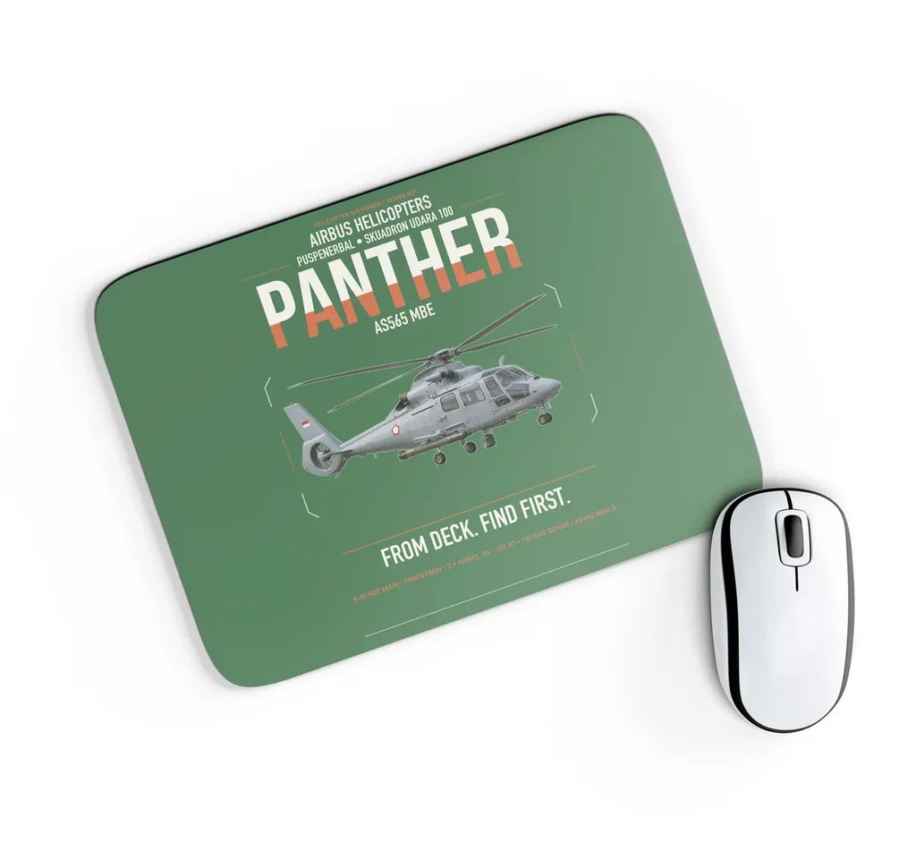 Airbus Helicopters AS565 MBe Panther design on green rectangle mouse pad