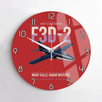 Thumbnail for F3D-2 Skyknight design on red no frame wall clock