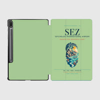 Thumbnail for Seychelles International Airport (SEZ) design on light green samsung tablet tablet case